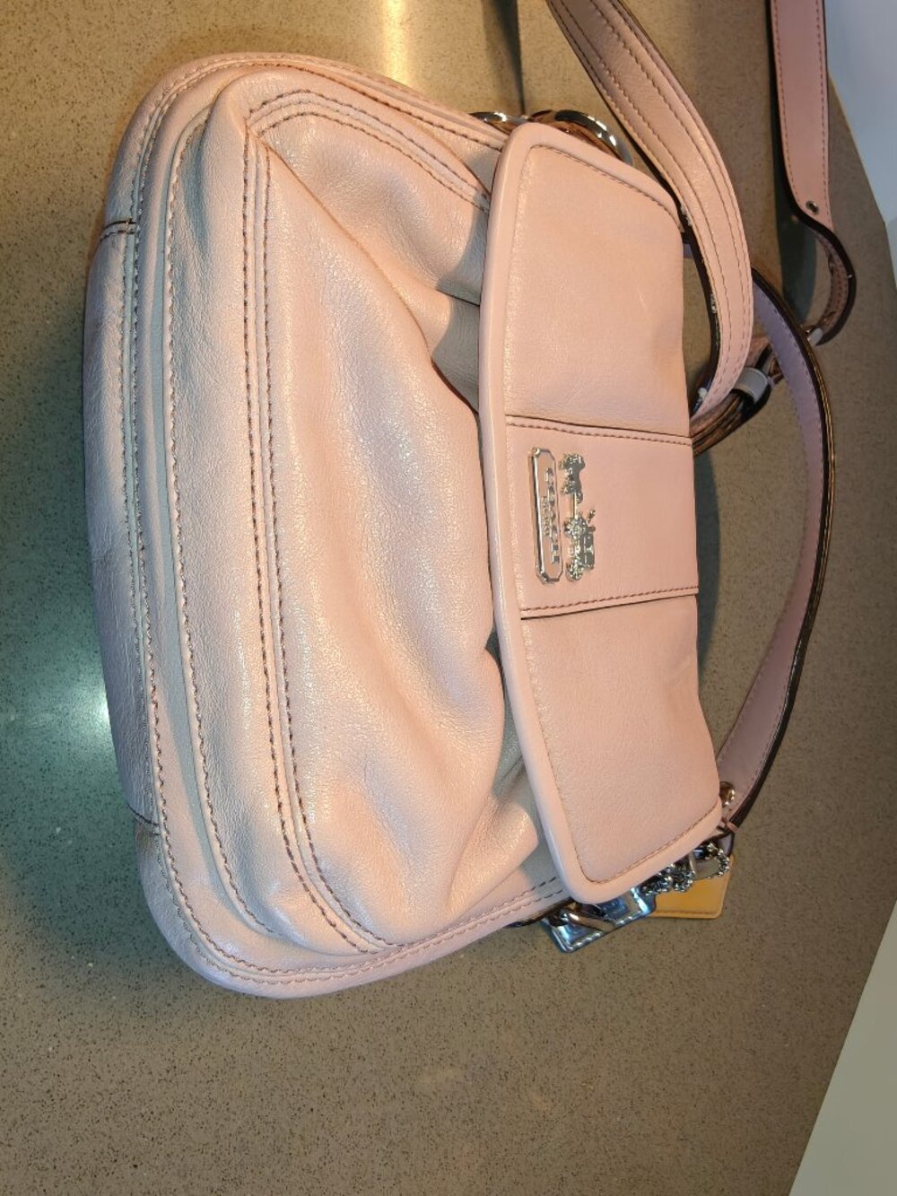 Hard to Find! Pale Pink Coach Leather Handbag